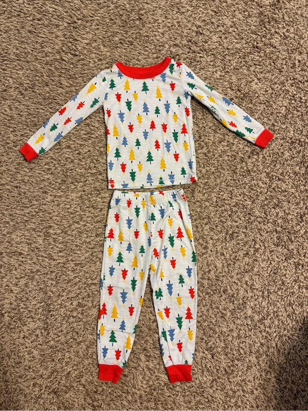 Christmas Tree Print Holiday Pajama Set for Toddlers